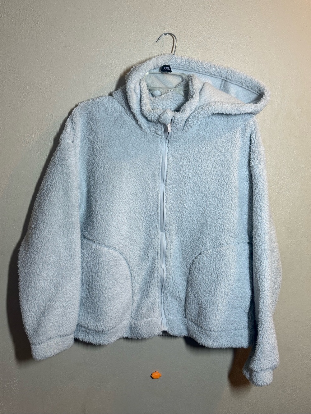 Women’s Maria Cozy Light Blue Sherpa Full-Zip Hoodie Sz Sm
